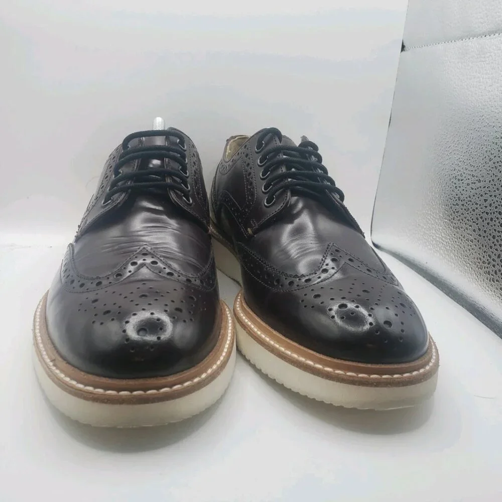 Men Ted Baker London Edling Wingtip Dress Up Shoes Leather Burgundy mens size 11 - Picture 4 of 7